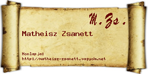 Matheisz Zsanett névjegykártya
