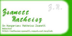zsanett matheisz business card